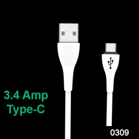 0309 Premium 3.4 Amp Fast Charging 1 m USB Type-C Cable