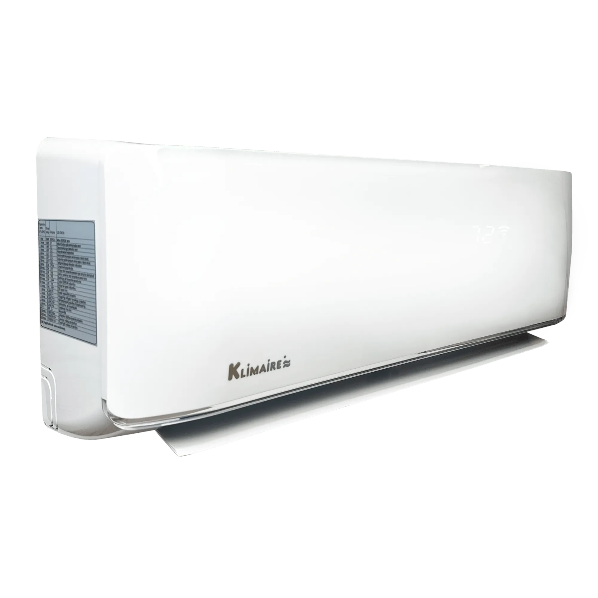 12,000 Btu Klimaire 21.4 SEER2 220V Wall-mounted Ductless Mini-split Air Conditioner Heat Pump WiFi works with Alexa®