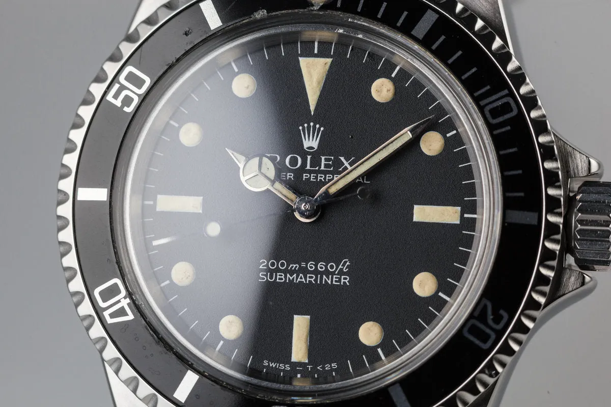 1966 Rolex Submariner 5513 with Meters First Dial and Service Papers