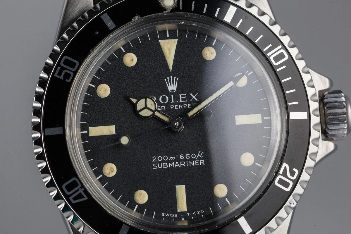 1966 Rolex Submariner 5513 with Meters First Dial and Service Papers