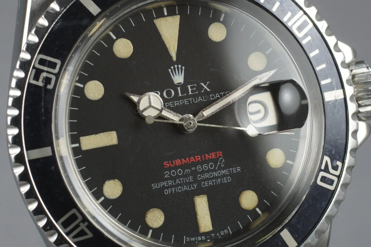 1969 Rolex Red Submariner 1680 Mark II Dial