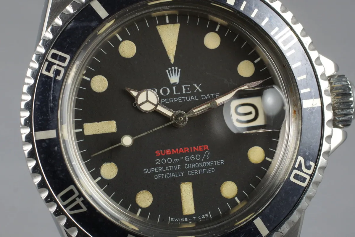 1969 Rolex Red Submariner 1680 Mark II Dial