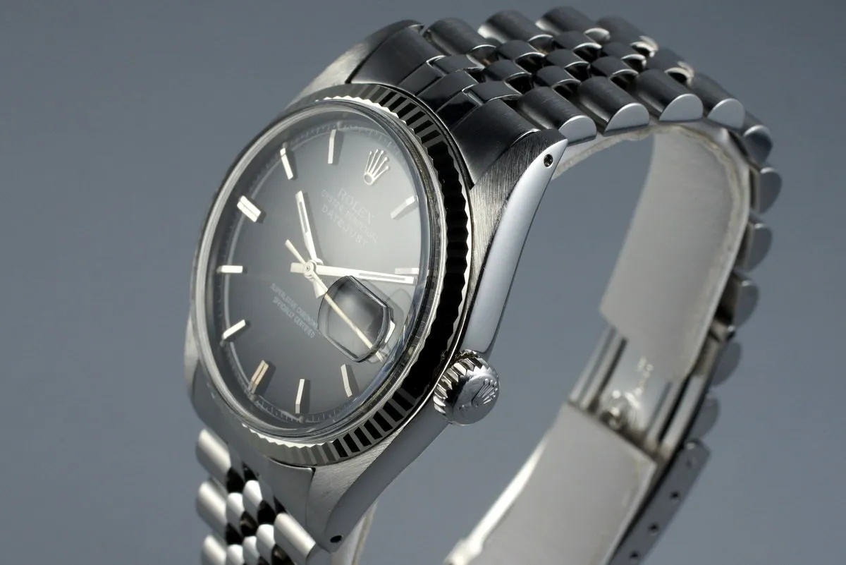 1973 Rolex DateJust 1601 Glossy Black Dial