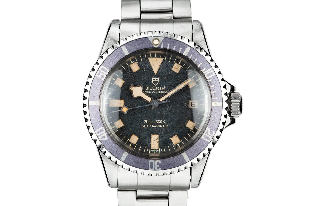 1974 Tudor Snowflake Submariner 9411/0  "Stone" Dial with Lavender Bezel Insert