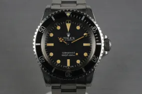 1982 Rolex Submariner5513 Mark IV with Box and Papers