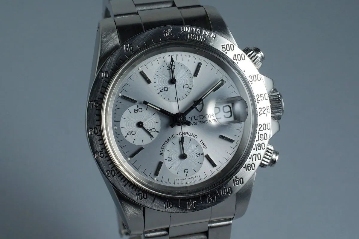 1993 Tudor Chronograph Big Block 79180 Silver Dial