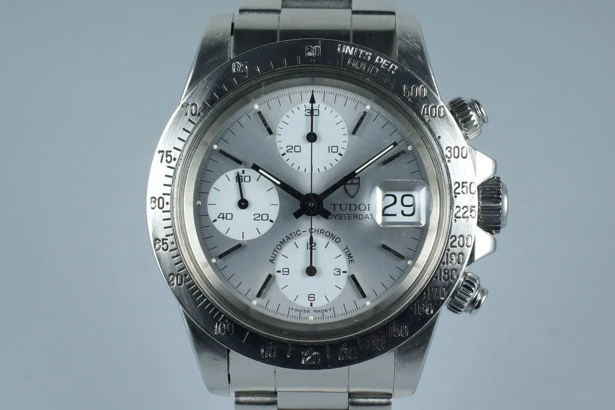 1993 Tudor Chronograph Big Block 79180 Silver Dial