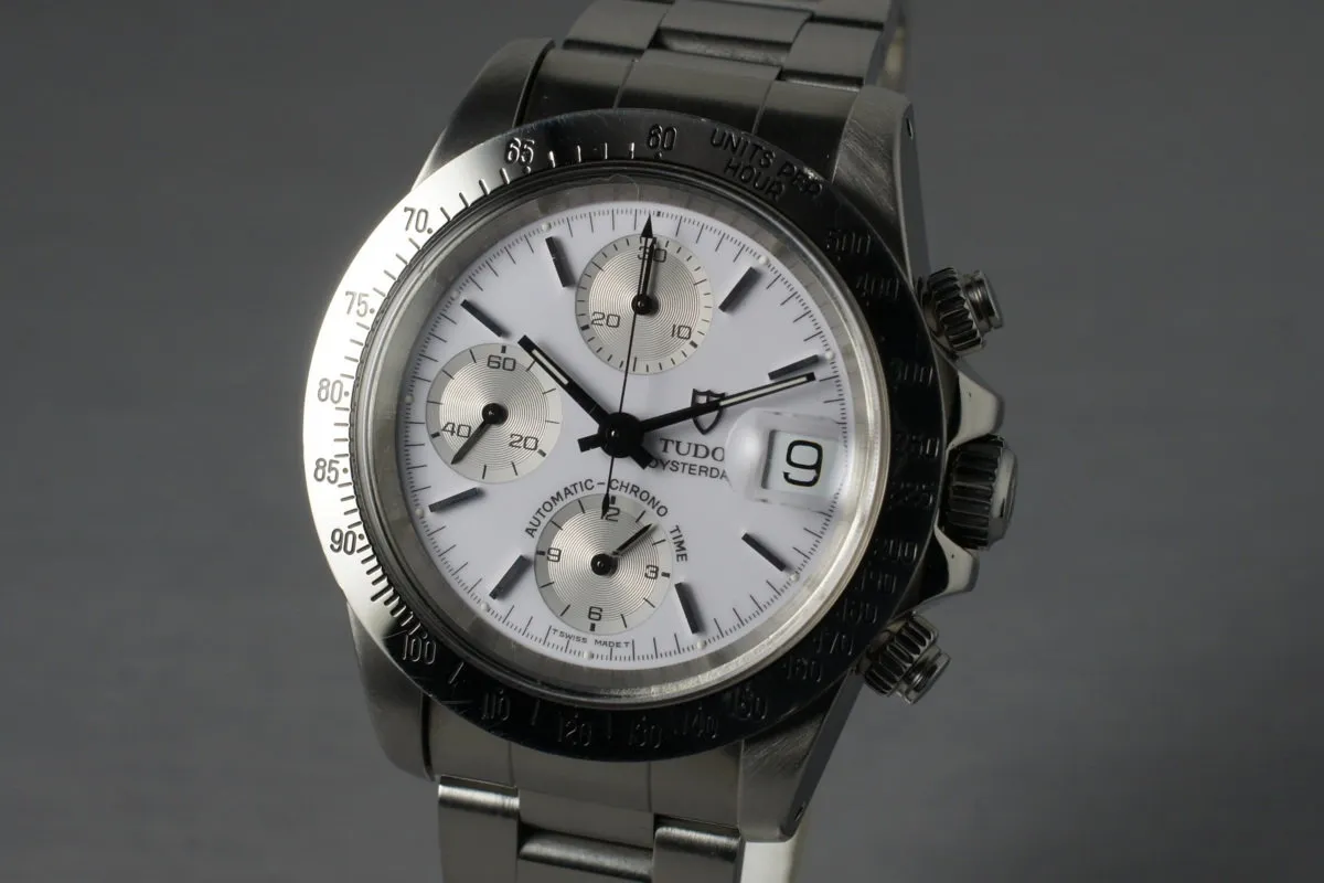 1993 Tudor Chronograph Big Block 79180 White Dial with Box and Papers