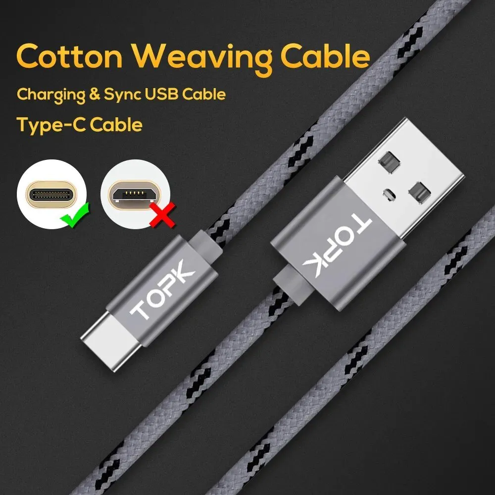 1m 2m USB Type C Charging Cable Data transmission & Charge Type-C USB