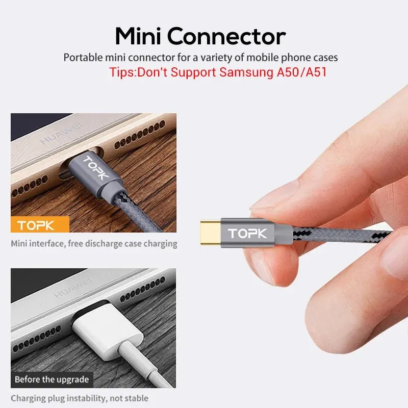 1m 2m USB Type C Charging Cable Data transmission & Charge Type-C USB