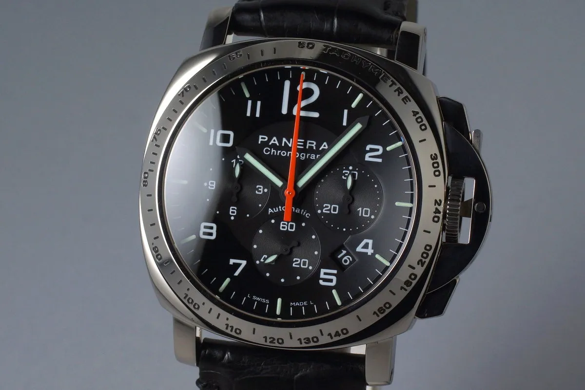 2002 Panerai PAM 105 White Gold Chrono with Box and Papers