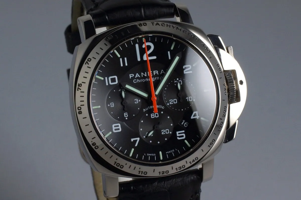 2002 Panerai PAM 105 White Gold Chrono with Box and Papers