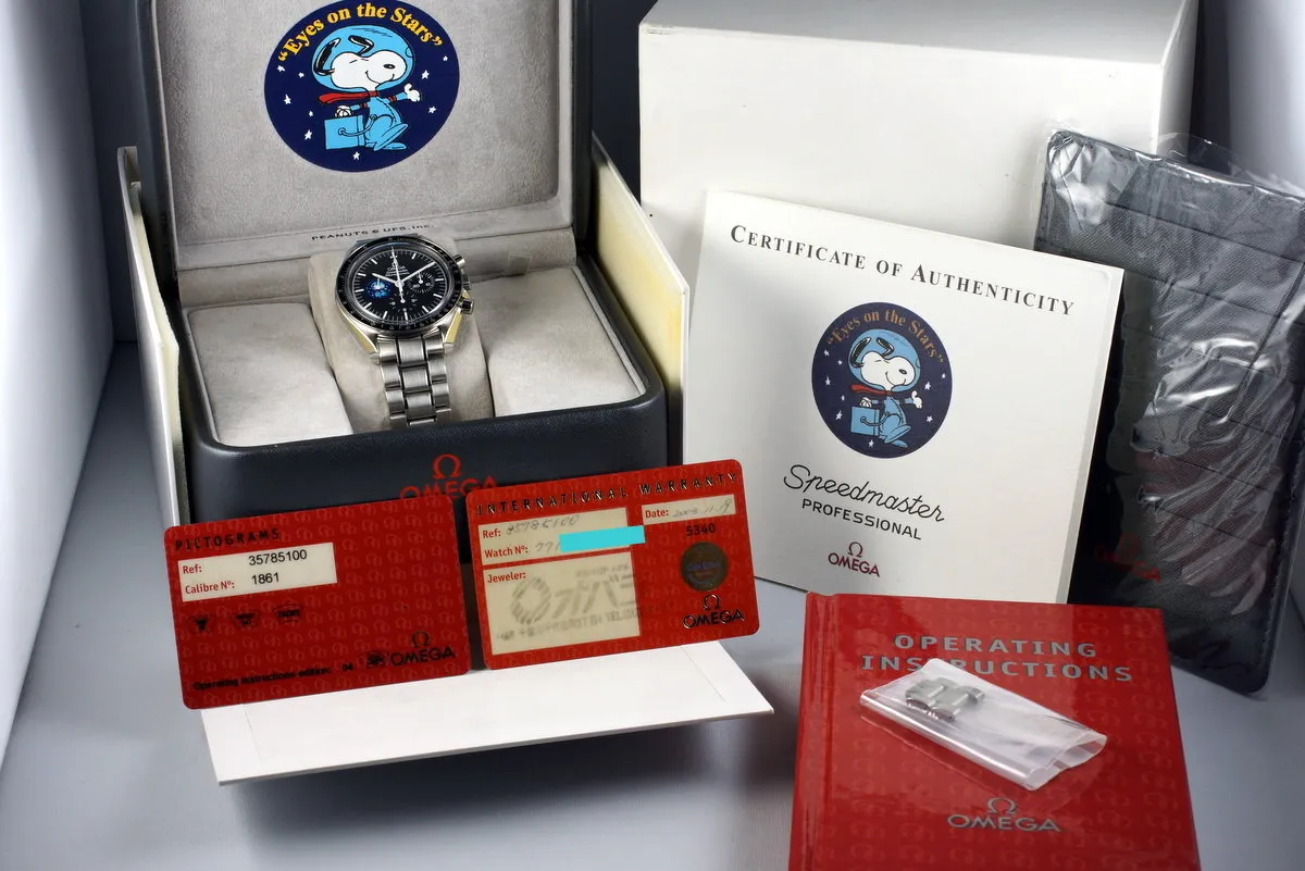 2003 Omega Speedmaster Snoopy Award 3578.51 with Box and Papers