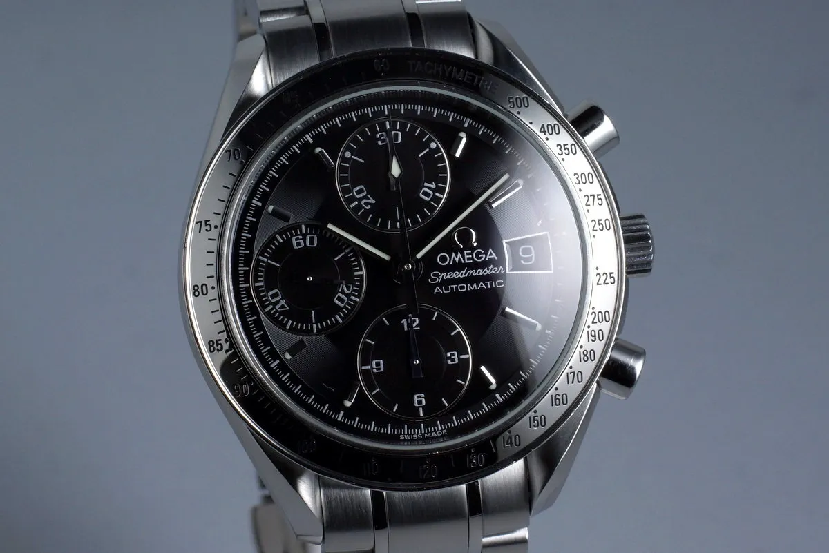 2005 Omega Speedmaster Reduced Automatic Date 3513.50 Black Dial with Papers