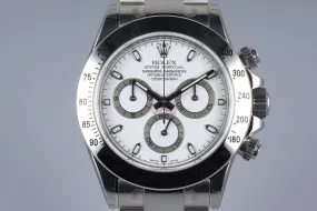 2009 Rolex Daytona 116520 White Dial with Box and Papers MINT