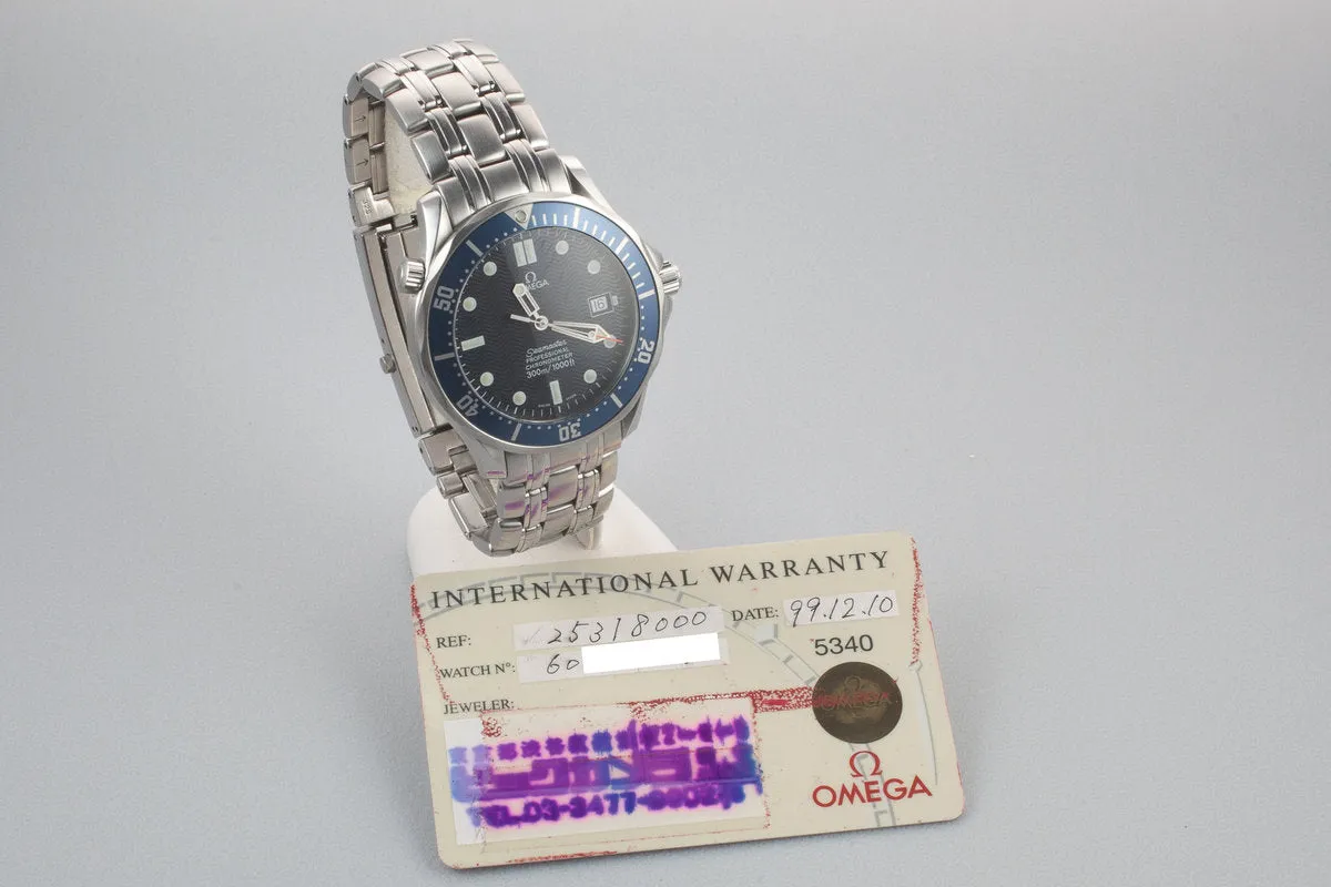 2010 Omega Seamaster 300M "Bond" 2531.80 with Card