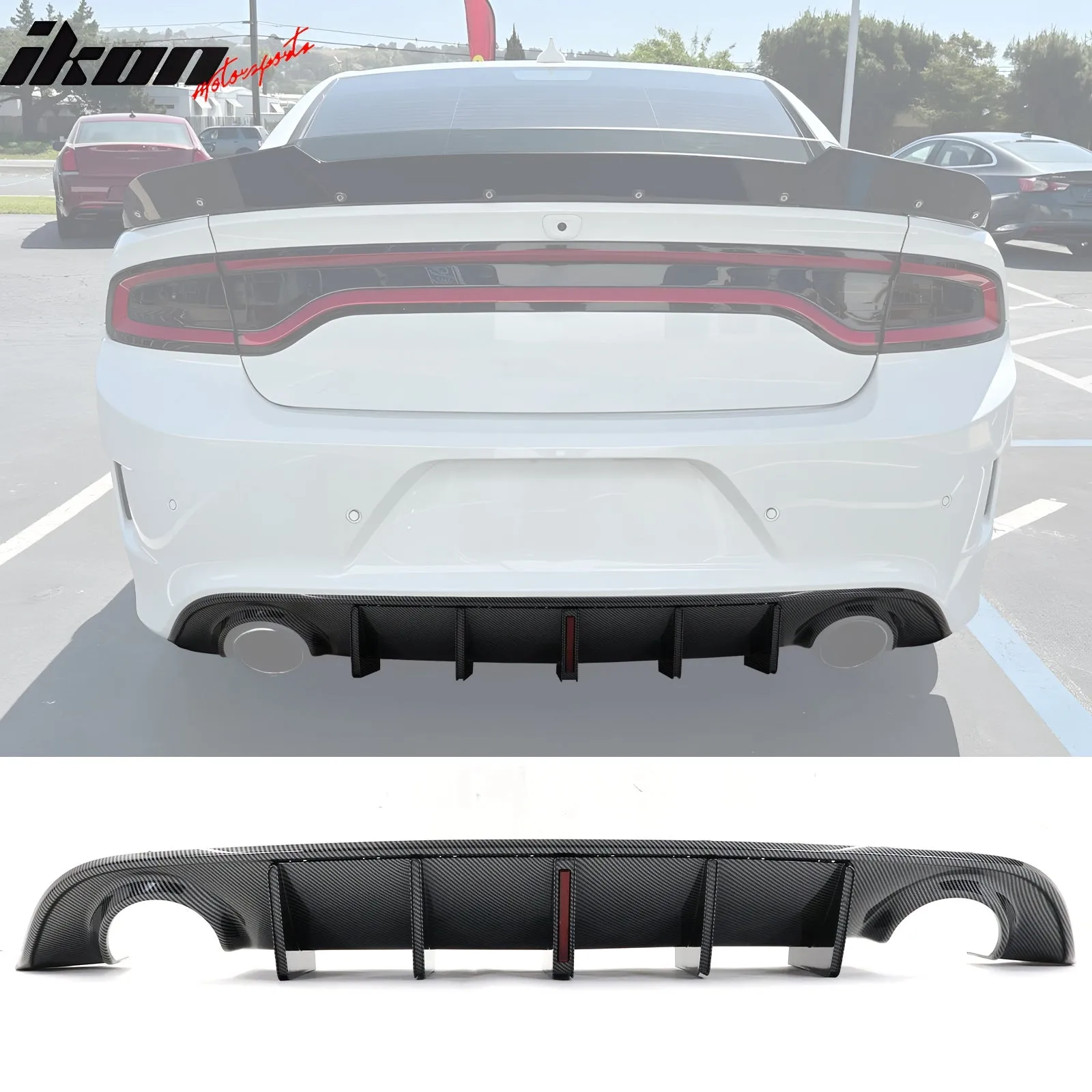 2015-2023 Dodge Charger Rear Bumper Diffuser PP 2PCS