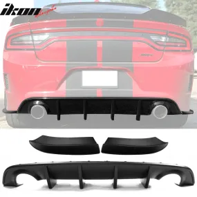 2015-2023 Dodge Charger Rear Diffuser   Side Aprons Bumper Lip PP