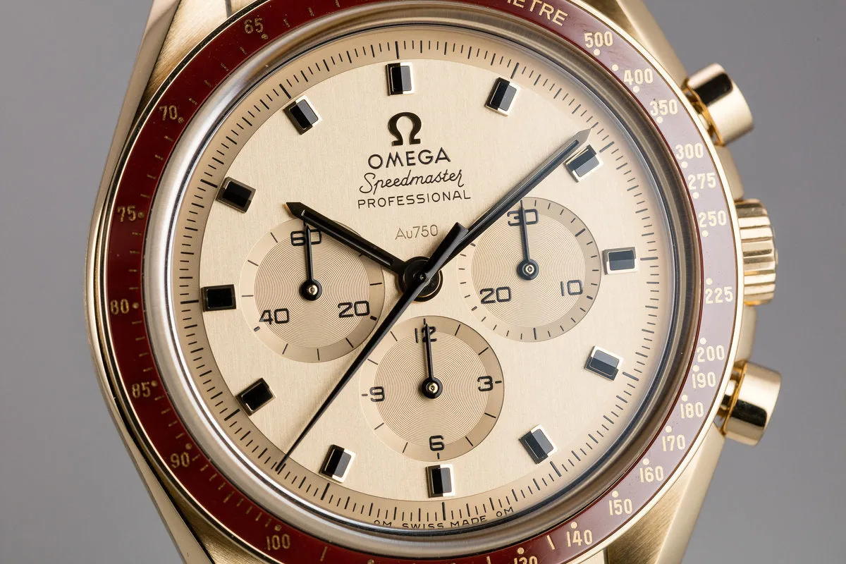 2019 Omega 50th Anniversary 18K "Moonshine Gold" Speedmaster Professional 310.60.42.50.99.001 with Box and Papers