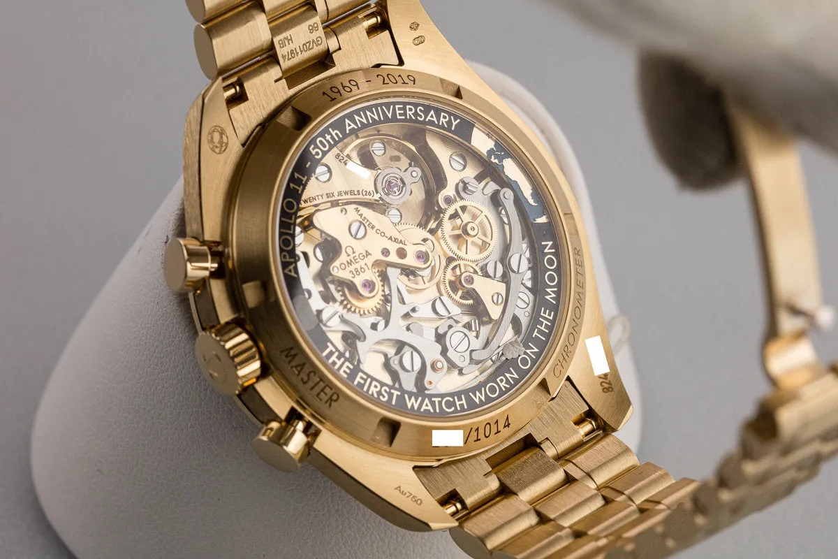 2019 Omega 50th Anniversary 18K "Moonshine Gold" Speedmaster Professional 310.60.42.50.99.001 with Box and Papers