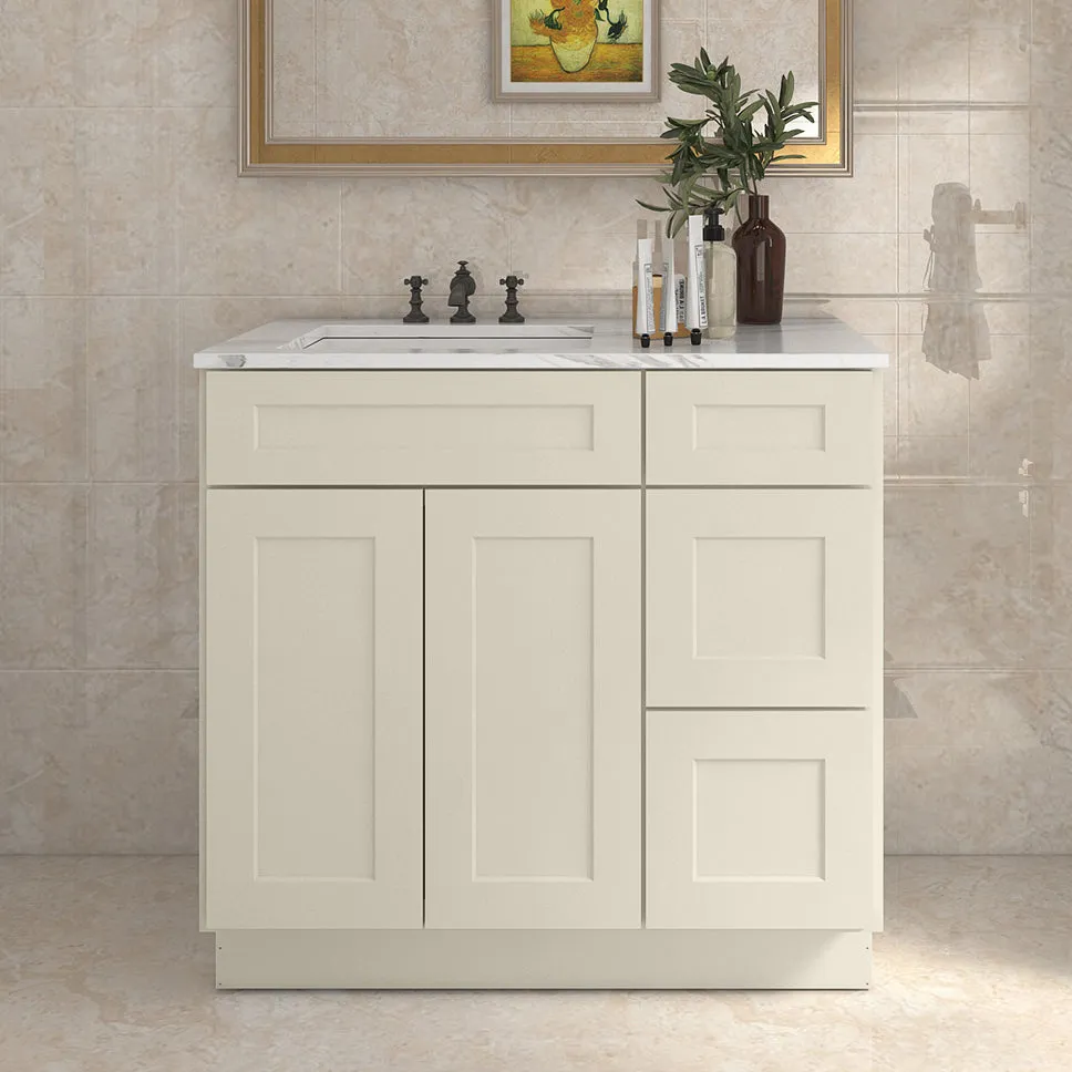 21"Dx36"Wx34-1/2"H Birch Solid Wood Bath Vanity Cabinet without Top V3621DR