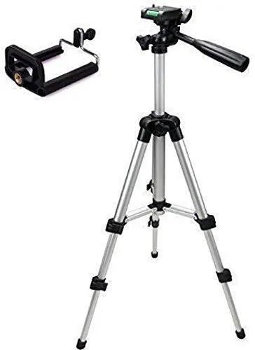 3110 Tripod Stand for Phone and Camera Adjustable Aluminium Alloy Tripod Stand