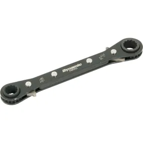 3/8" X 7/16" Double Box End Ratcheting Wrench, Straight