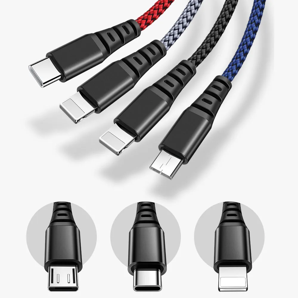 4 in 1 Lightning*2 Micro USB Type-C Cable