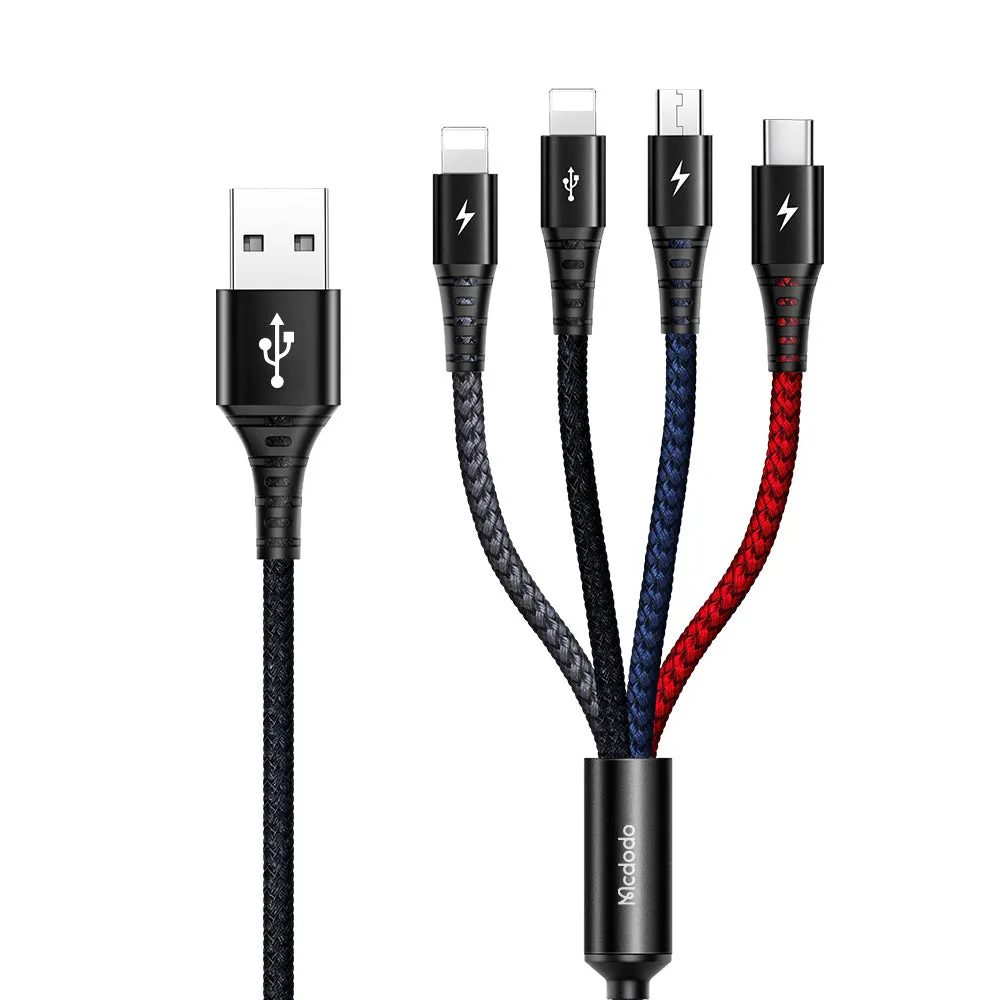 4 in 1 Lightning*2 Micro USB Type-C Cable