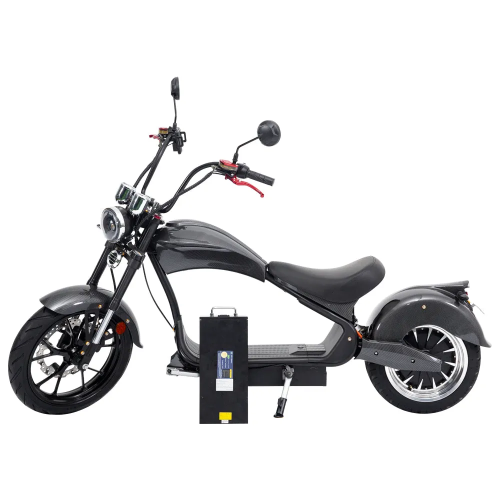 4000w-45MPH SoverSky MH3 Lithium Chopper Scooter Electric Motorcycle