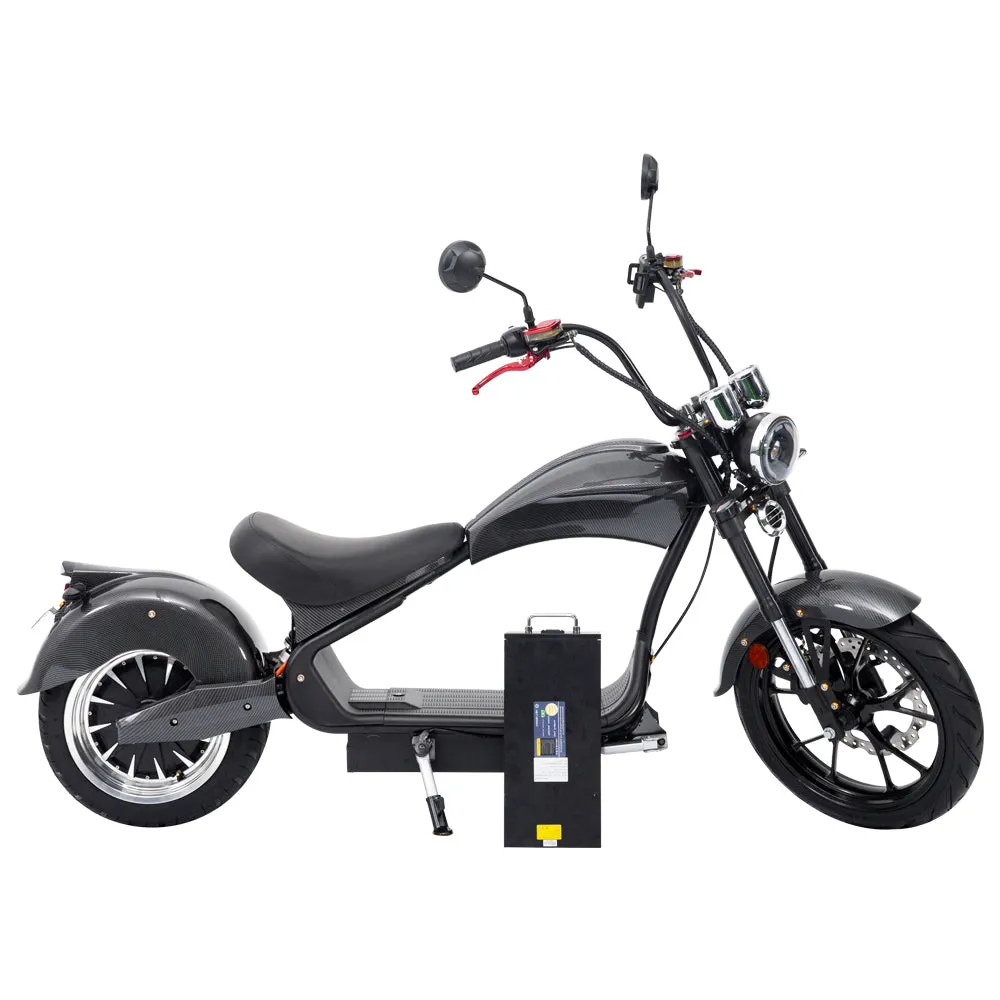 4000w-45MPH SoverSky MH3 Lithium Chopper Scooter Electric Motorcycle