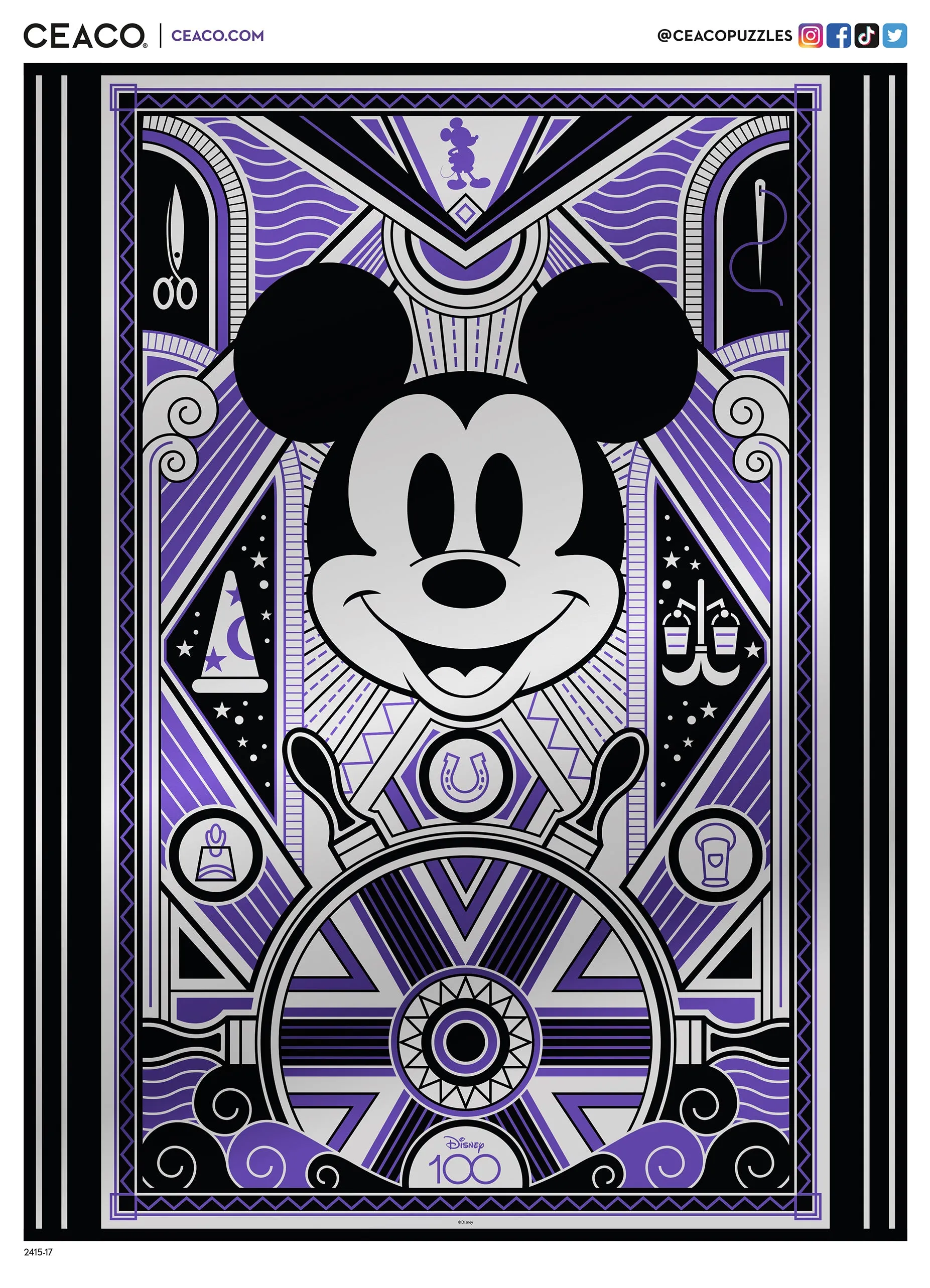 500 Piece Puzzle - D100 Deco-Luxe Mickey