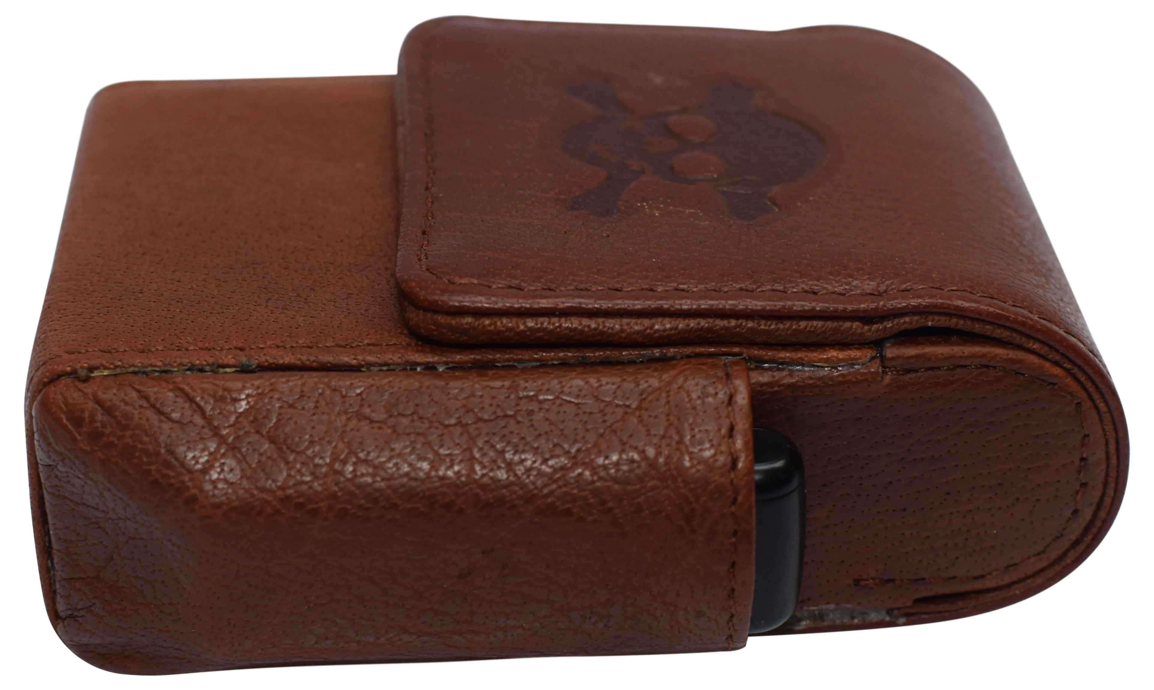 510913 Cigarette Storage Organizer Genuine Leather Tobaccos Pouch Lighter Holder Logos Storage Container