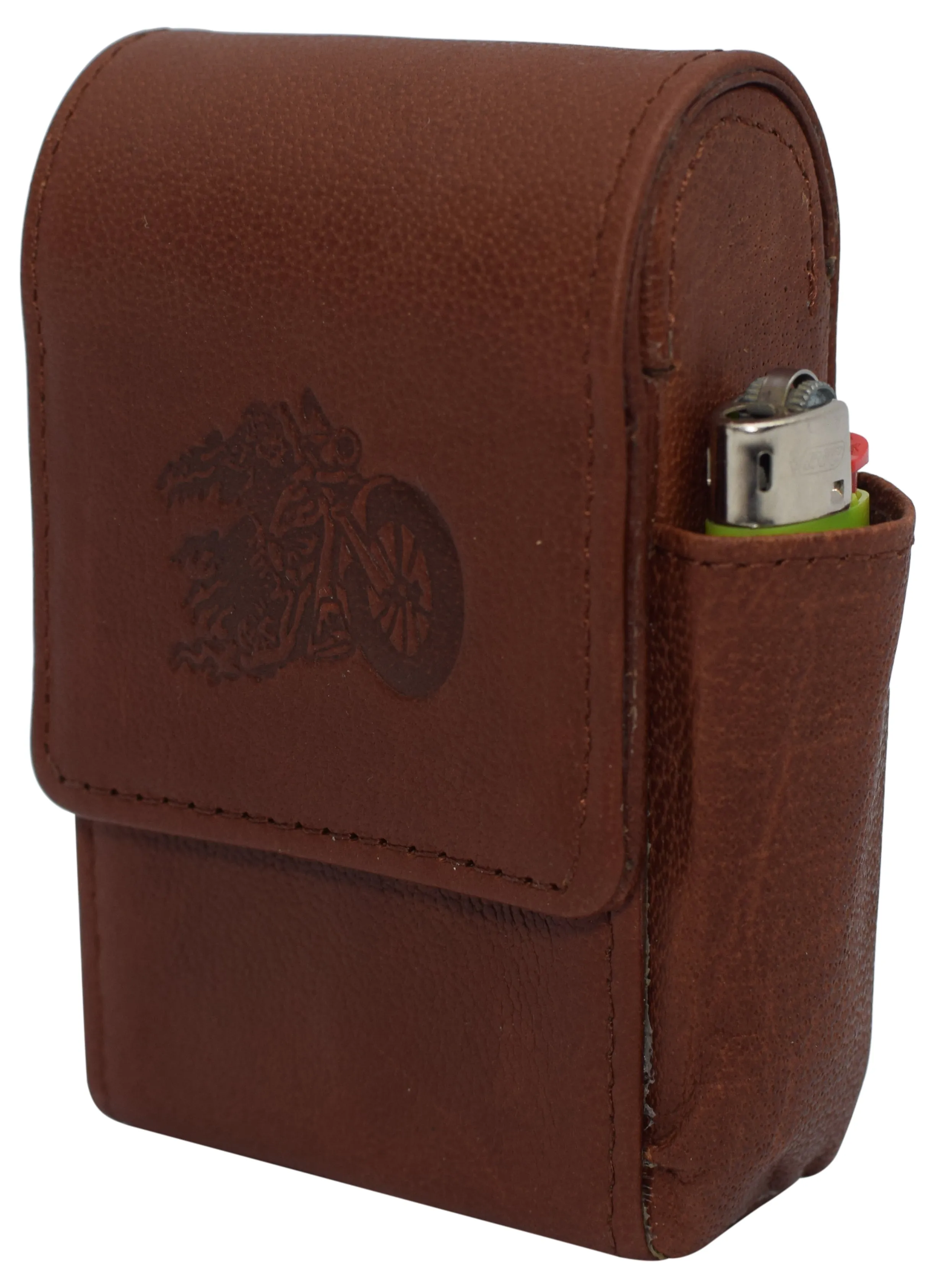 510913 Cigarette Storage Organizer Genuine Leather Tobaccos Pouch Lighter Holder Logos Storage Container