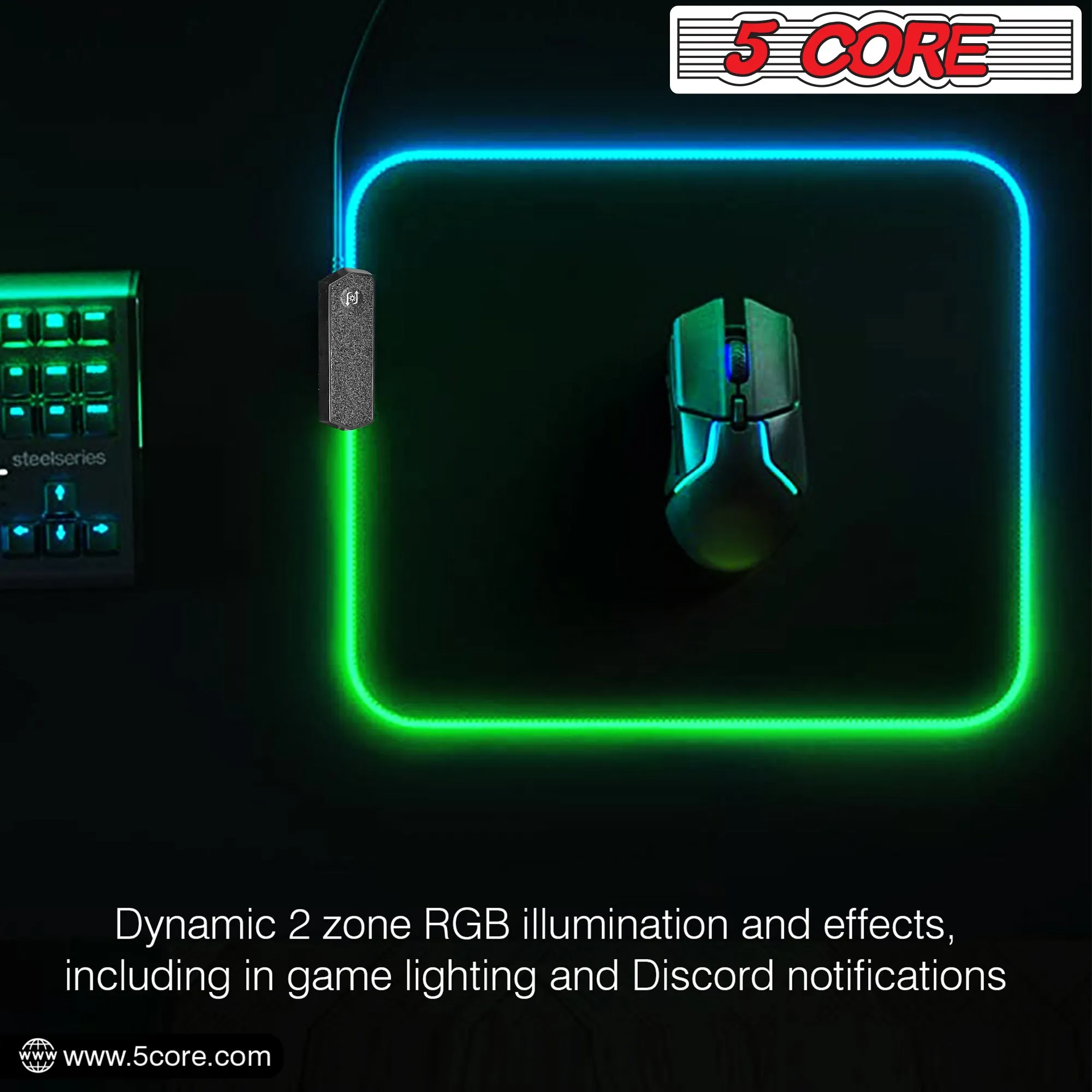 5Core RGB Gaming Mouse Pad 12 Light Modes