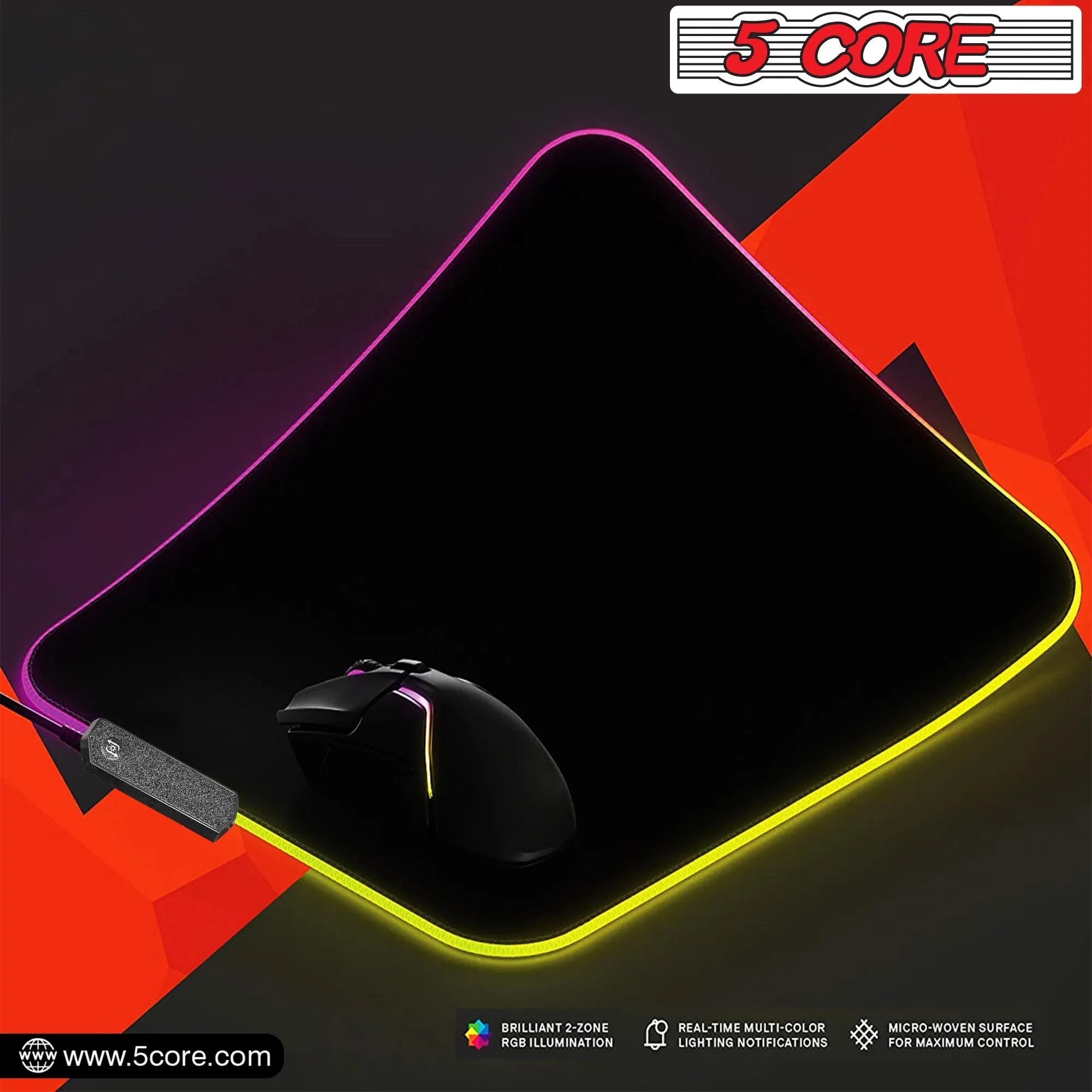 5Core RGB Gaming Mouse Pad 12 Light Modes