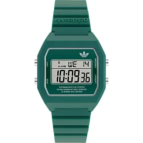 Adidas AOST23558 Digital Two Green Resin Unisex Watch