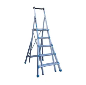 Adjustable Height Trade Series Telescopic Platform Ladders, 5 - 9 Step