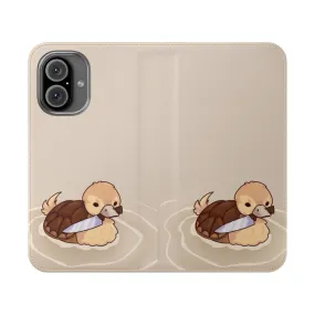 Adorable Turtleduck Themed Flip Cover Phone Case