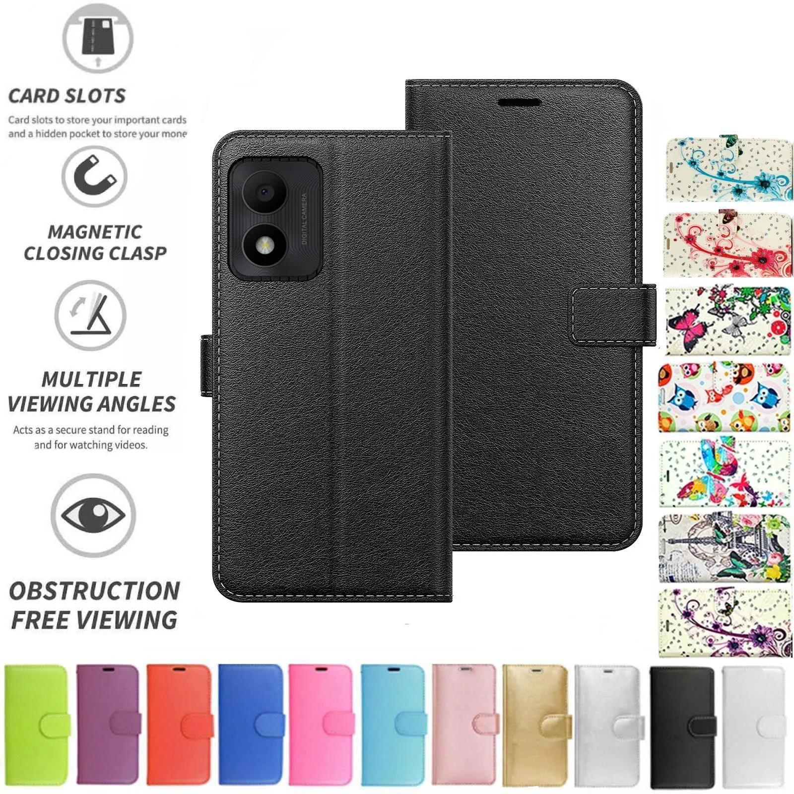 Alcatel 1B 2022 Flip Folio Book Wallet Case