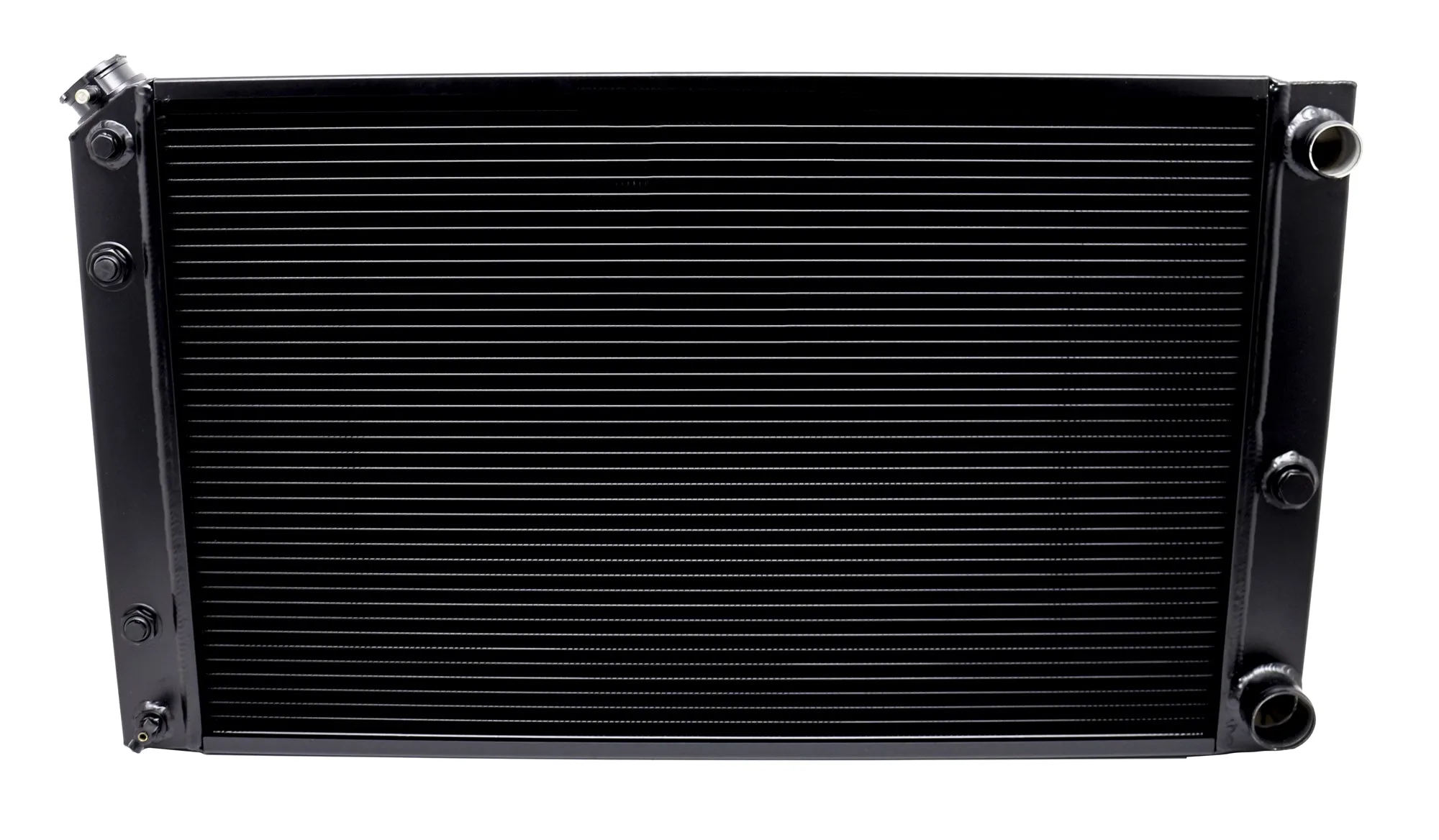 ALUMINUM EMC 1968-77 CHEVY CHEVELLE A-BODY RADIATOR DIRECT FIT W-AT LS CONVERSION - BLACK