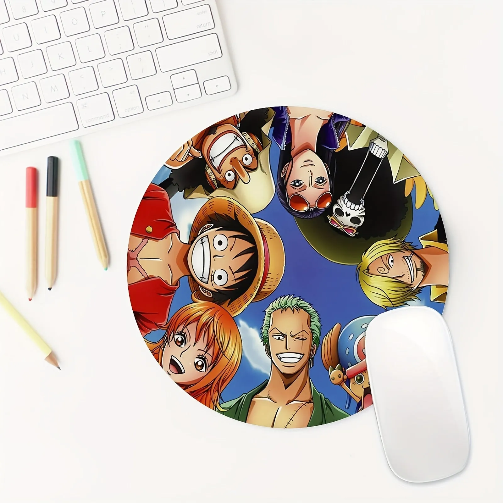 Anime Round Mousepad Personalized Nonslip Mat for Gamers