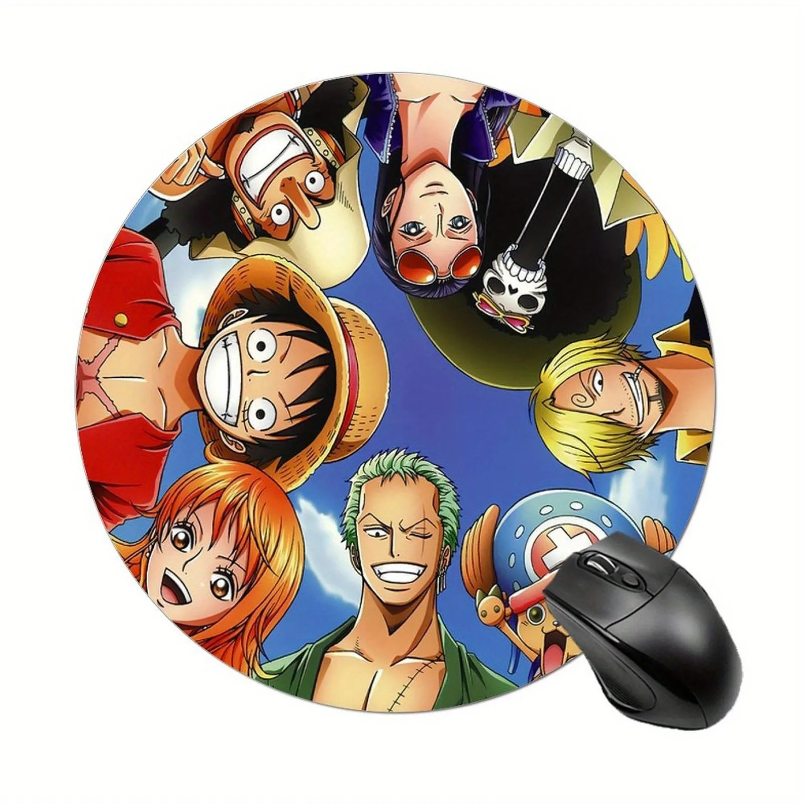 Anime Round Mousepad Personalized Nonslip Mat for Gamers