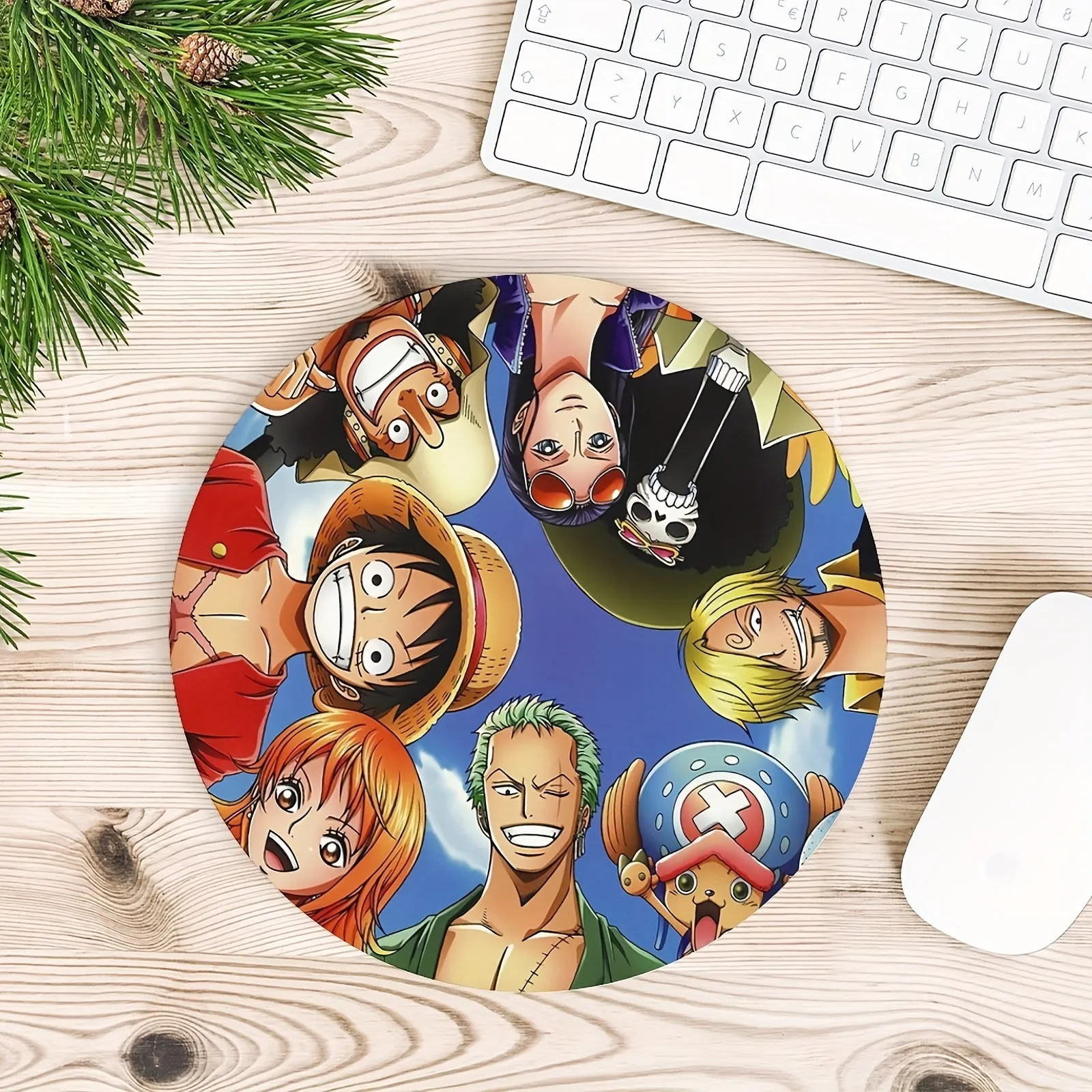 Anime Round Mousepad Personalized Nonslip Mat for Gamers