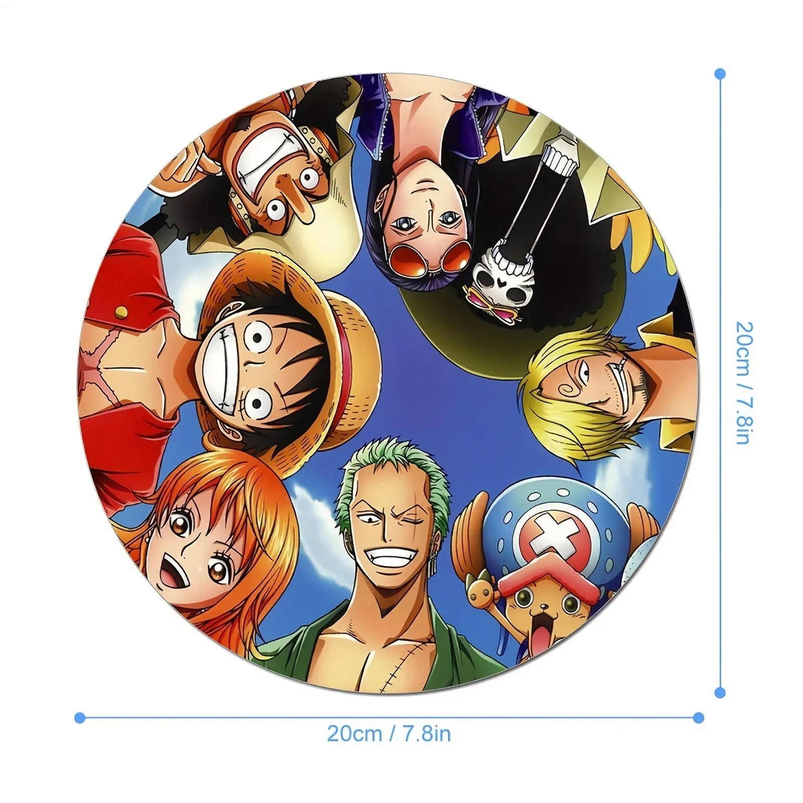 Anime Round Mousepad Personalized Nonslip Mat for Gamers