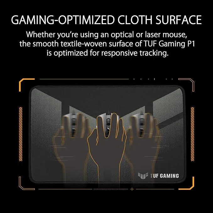 ASUS TUF Gaming P1 Portable Mouse Pad | Cloth Surface, Triple Guard Coating, Water-Resistant