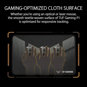 ASUS TUF Gaming P1 Portable Mouse Pad | Cloth Surface, Triple Guard Coating, Water-Resistant