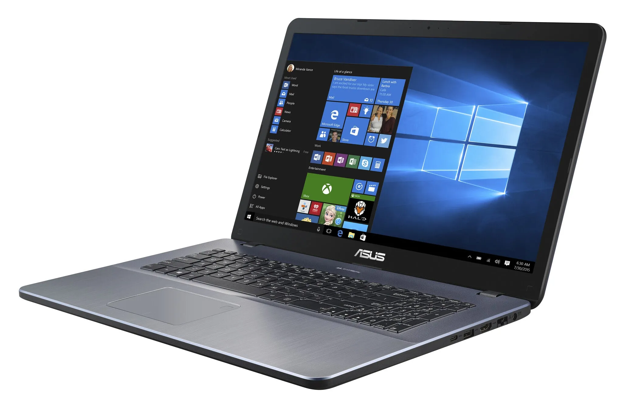 ASUS VivoBook 17 X705MAR-BX022T laptop 43.9 cm (17.3") HD  Intel® Celeron® N N4020 8 GB DDR4-SDRAM 1 TB HDD Wi-Fi 5 (802.11ac) Windows 10 Home Grey