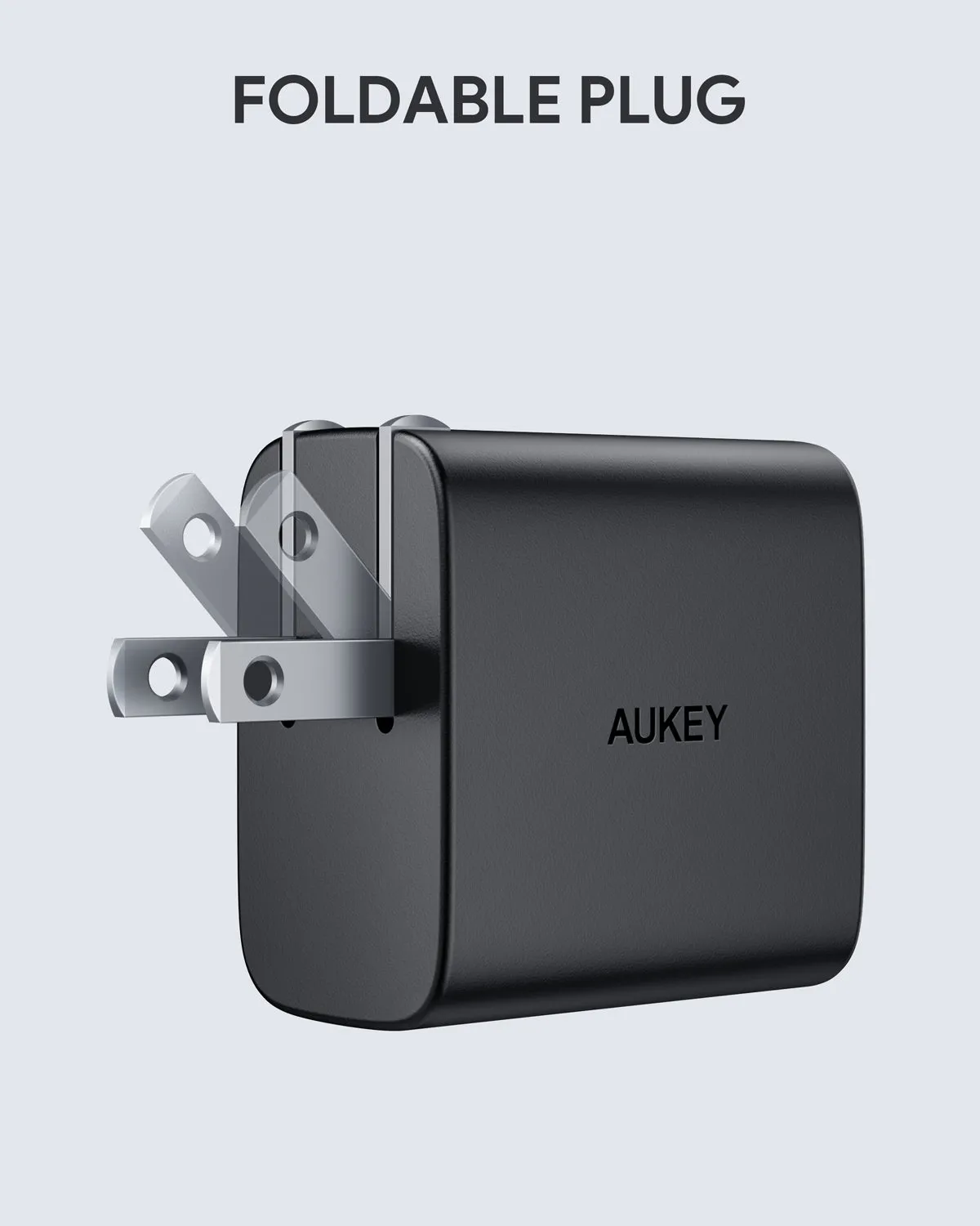 Aukey Swift 32W 2-Port Fast Charger USB C Wall Charger with Foldable Plug