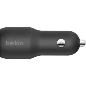 Belkin BoostCharge Dual USB-A Car Charger 24W, USB-A to USB-C Cable